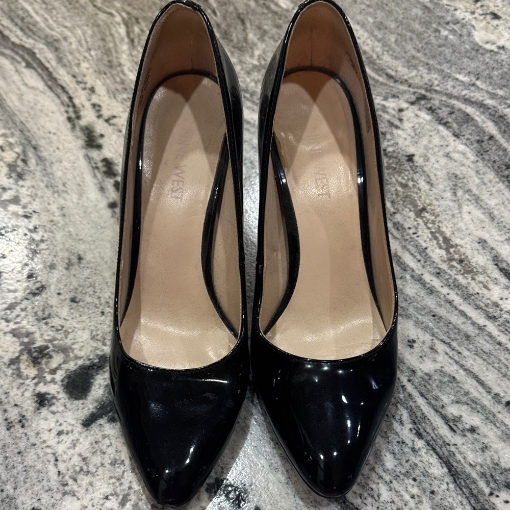 Nine West Black Patent Heels